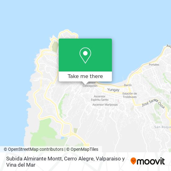 Mapa de Subida Almirante Montt, Cerro Alegre