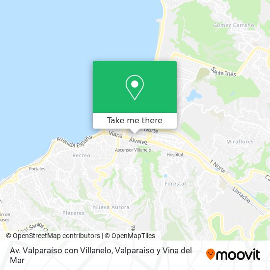 Av. Valparaíso con Villanelo map