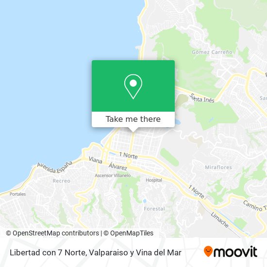 Libertad con 7 Norte map