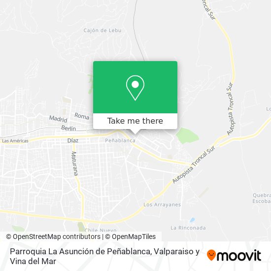 Parroquia La Asunción de Peñablanca map