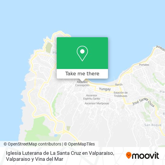 Mapa de Iglesia Luterana de La Santa Cruz en Valparaíso