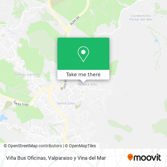 Mapa de Viña Bus Oficinas