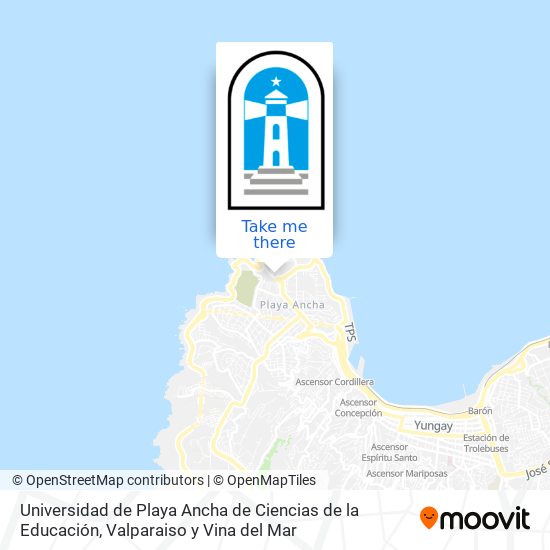 Mapa de Universidad de Playa Ancha de Ciencias de la Educación