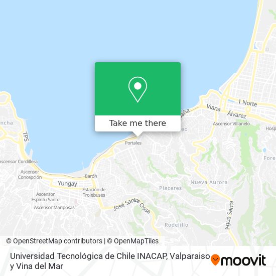 Universidad Tecnológica de Chile INACAP map