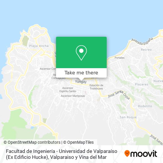 Mapa de Facultad de Ingeniería - Universidad de Valparaíso (Ex Edificio Hucke)