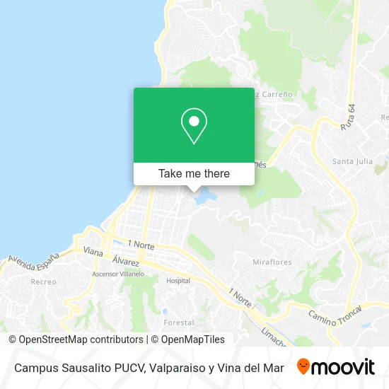Campus Sausalito PUCV map