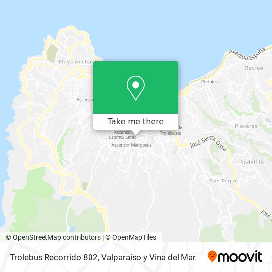 Trolebus Recorrido 802 map