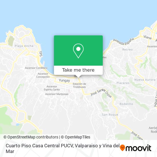 Mapa de Cuarto Piso Casa Central PUCV