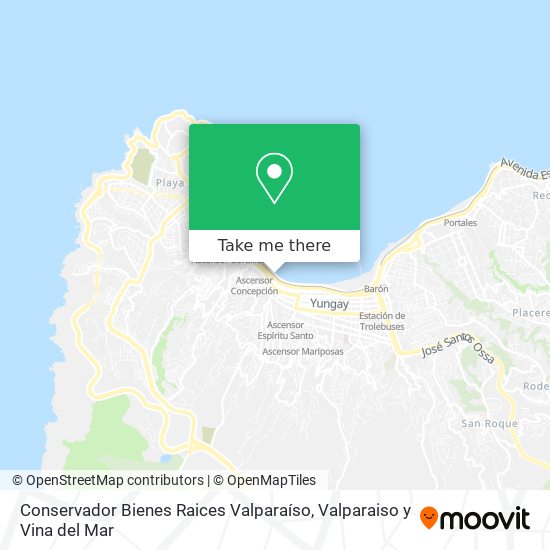 Mapa de Conservador Bienes Raices Valparaíso