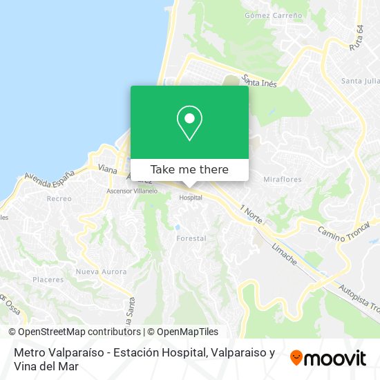 Metro Valparaíso - Estación Hospital map