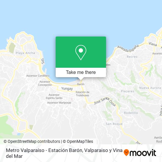 Mapa de Metro Valparaíso - Estación Barón