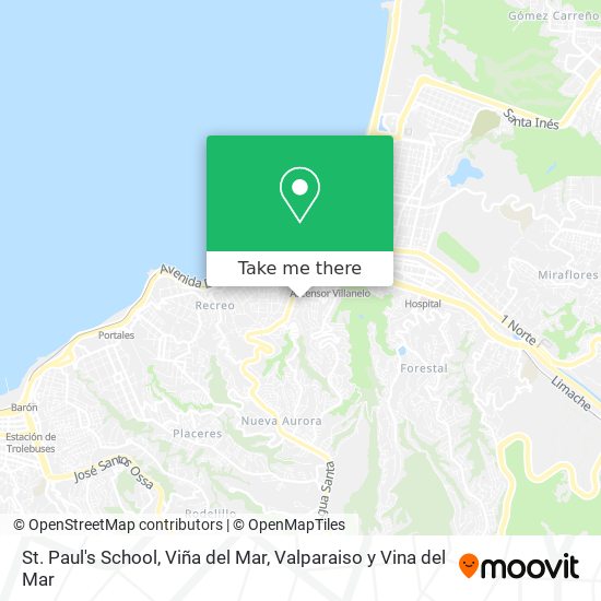 St. Paul's School, Viña del Mar map