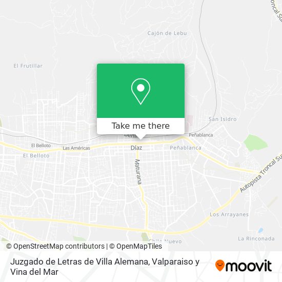 Juzgado de Letras de Villa Alemana map