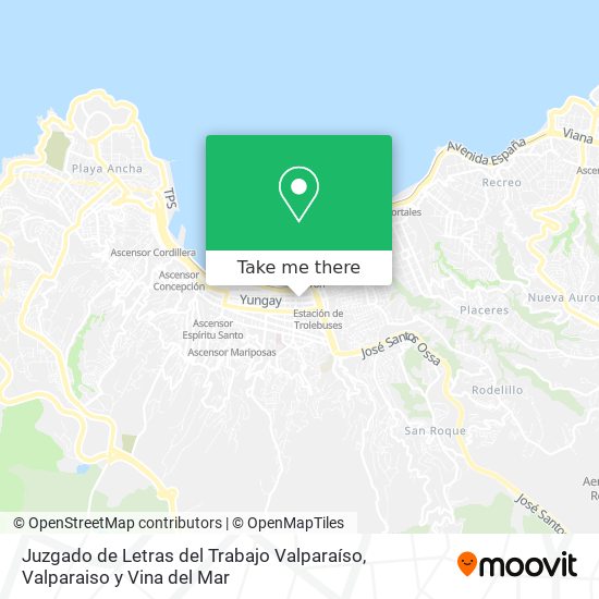 Mapa de Juzgado de Letras del Trabajo Valparaíso