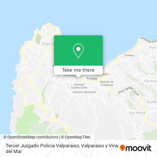 Tercer Juzgado Policia Valparaiso map