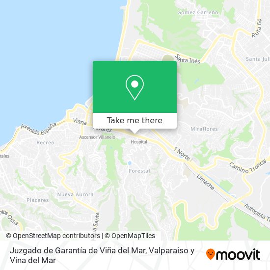 Juzgado de Garantía de Viña del Mar map