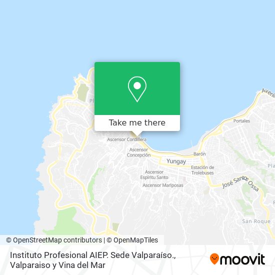 Instituto Profesional AIEP. Sede Valparaíso. map