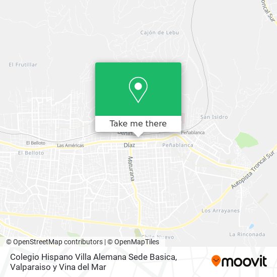 Colegio Hispano Villa Alemana Sede Basica map