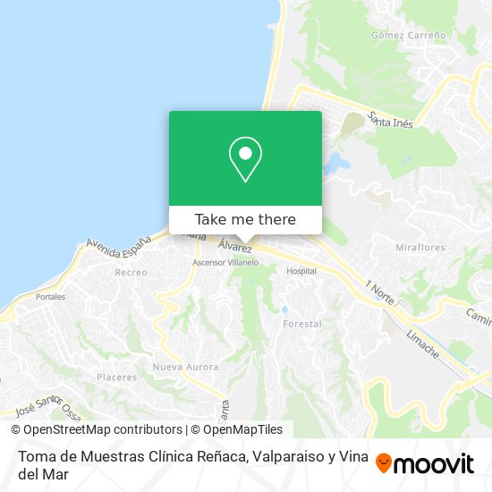 Toma de Muestras Clínica Reñaca map