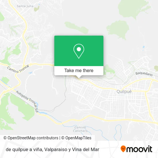 Mapa de de quilpue a viña