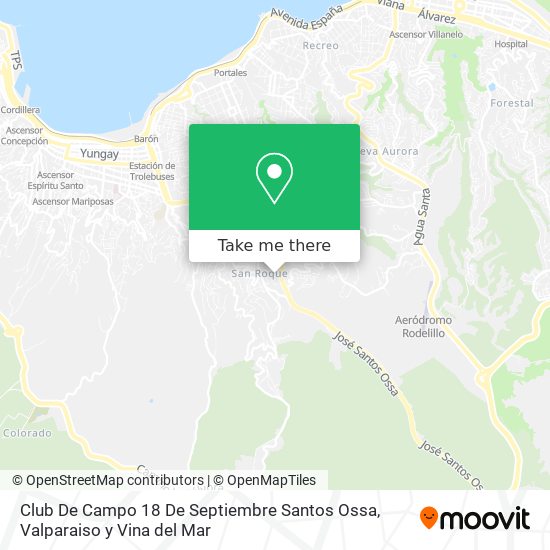 Club De Campo 18 De Septiembre Santos Ossa map