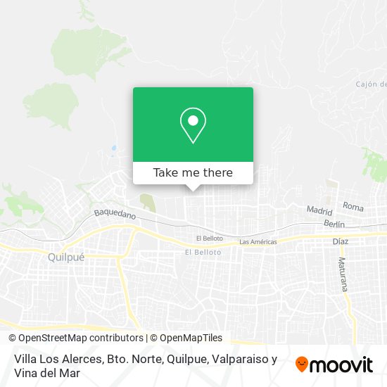 Villa Los Alerces, Bto. Norte, Quilpue map