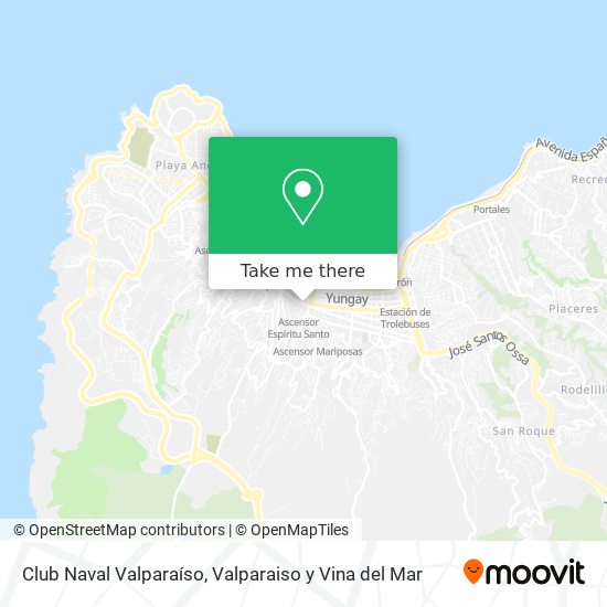 Club Naval Valparaíso map