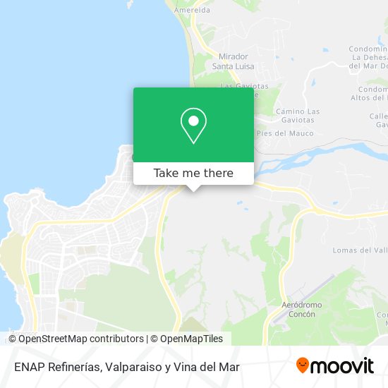 ENAP Refinerías map