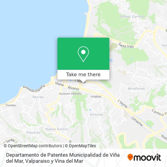 Mapa de Departamento de Patentes Municipalidad de Viña del Mar