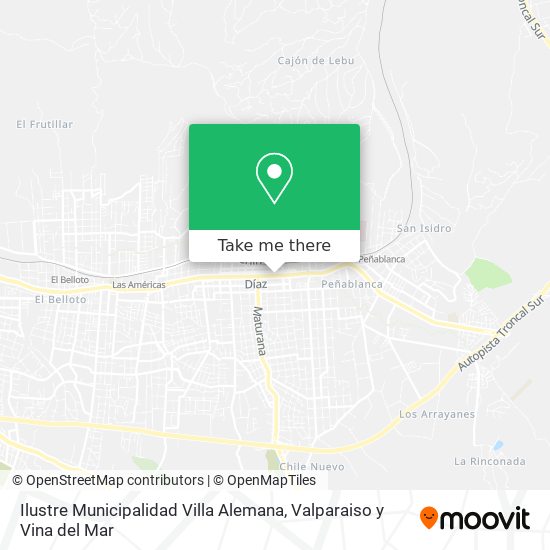 Mapa de Ilustre Municipalidad Villa Alemana