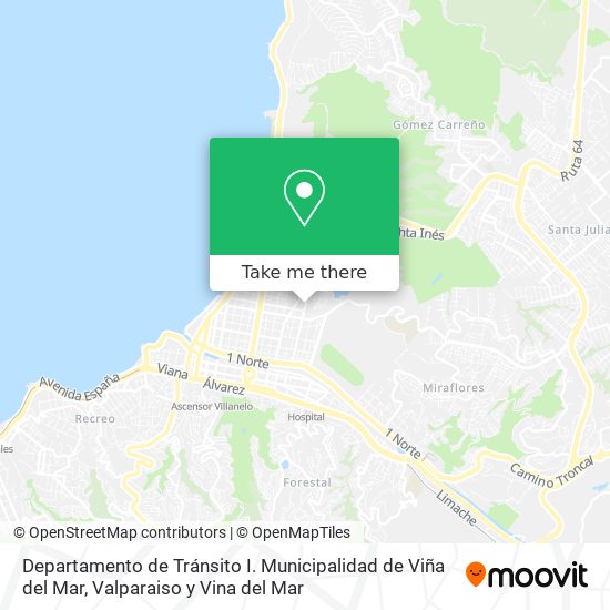 Departamento de Tránsito I. Municipalidad de Viña del Mar map