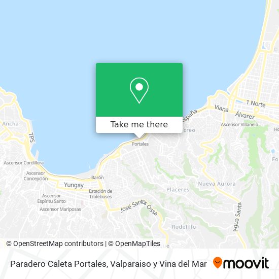 Paradero Caleta Portales map