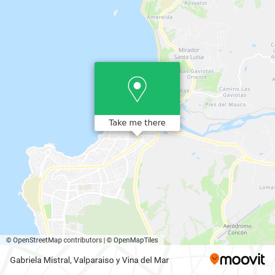 Mapa de Gabriela Mistral