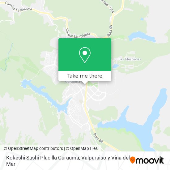 Mapa de Kokeshi Sushi Placilla Curauma