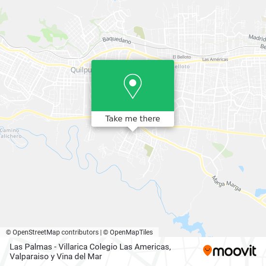 Las Palmas - Villarica Colegio Las Americas map