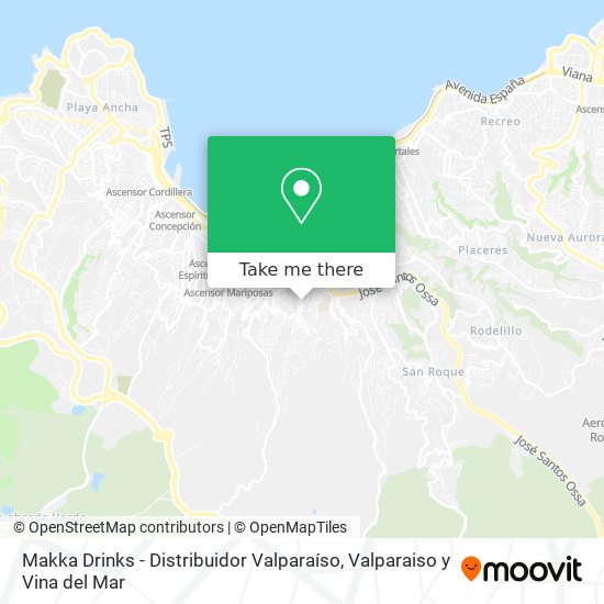 Makka Drinks - Distribuidor Valparaíso map