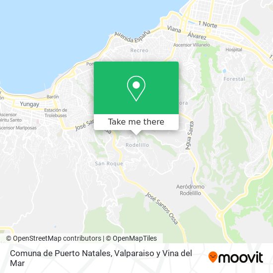 Comuna de Puerto Natales map