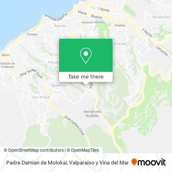 Padre Damian de Molokai map