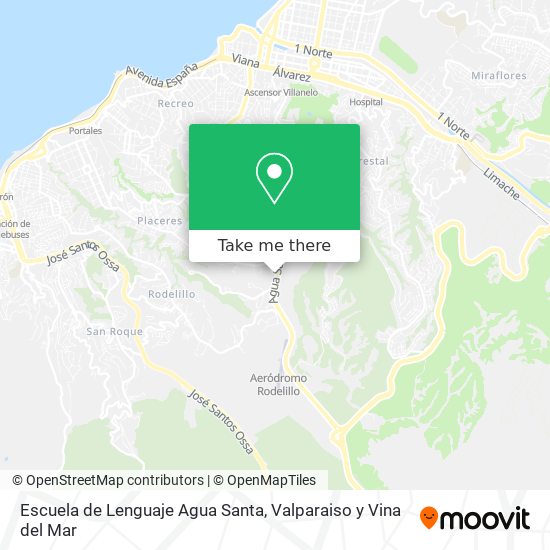 Mapa de Escuela de Lenguaje Agua Santa