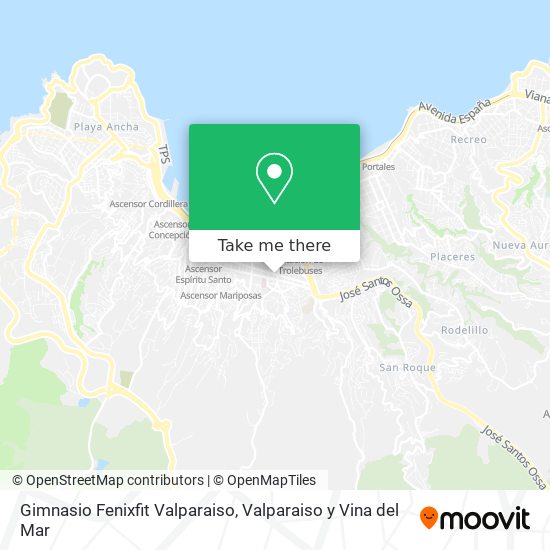 Gimnasio Fenixfit Valparaiso map