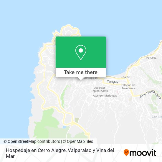 Hospedaje en Cerro Alegre map