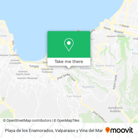 Mapa de Playa de los Enamorados