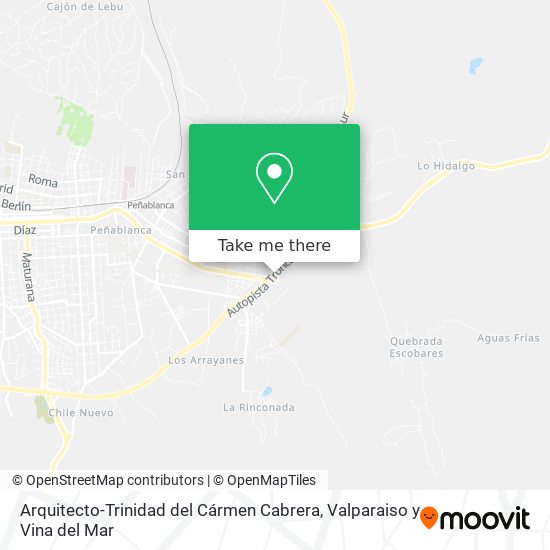 Arquitecto-Trinidad del Cármen Cabrera map