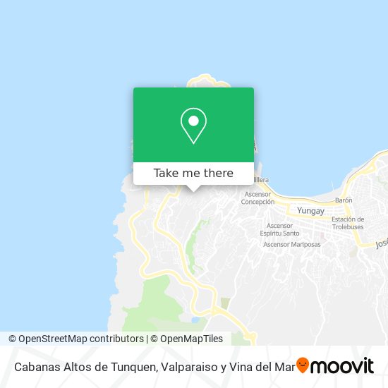 Mapa de Cabanas Altos de Tunquen