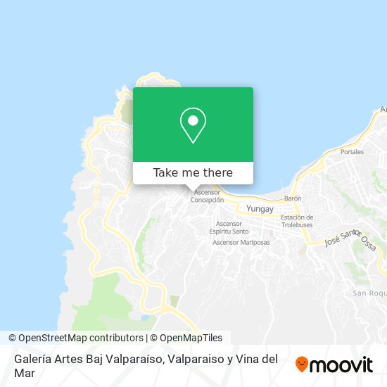 Mapa de Galería Artes Baj Valparaíso