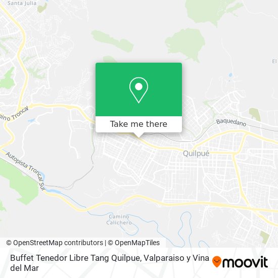 Mapa de Buffet Tenedor Libre Tang Quilpue