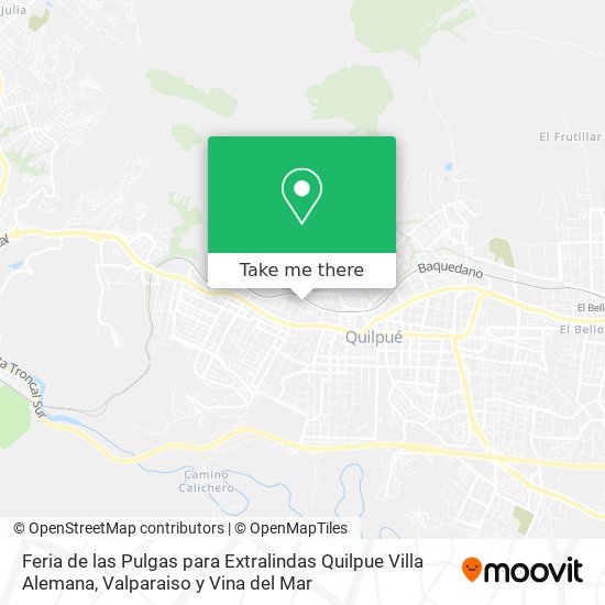 Mapa de Feria de las Pulgas para Extralindas Quilpue Villa Alemana