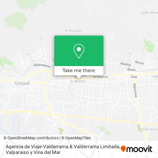 Mapa de Agencia de Viaje-Valderrama & Valderrama Limitada