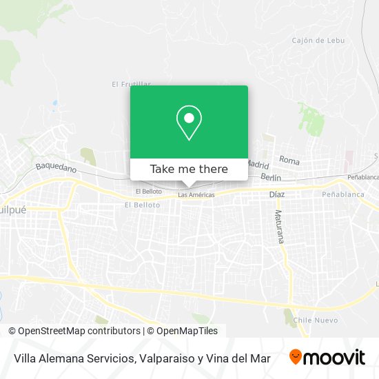 Mapa de Villa Alemana Servicios