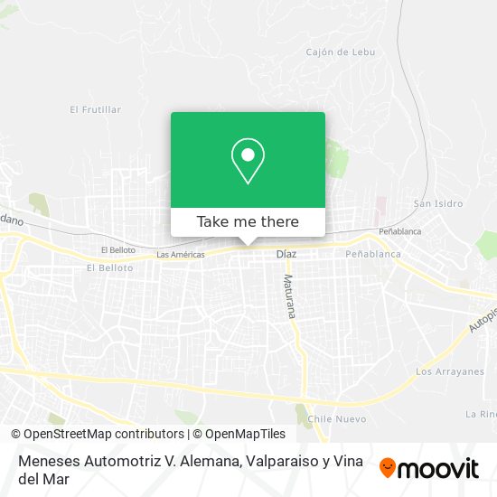 Mapa de Meneses Automotriz V. Alemana